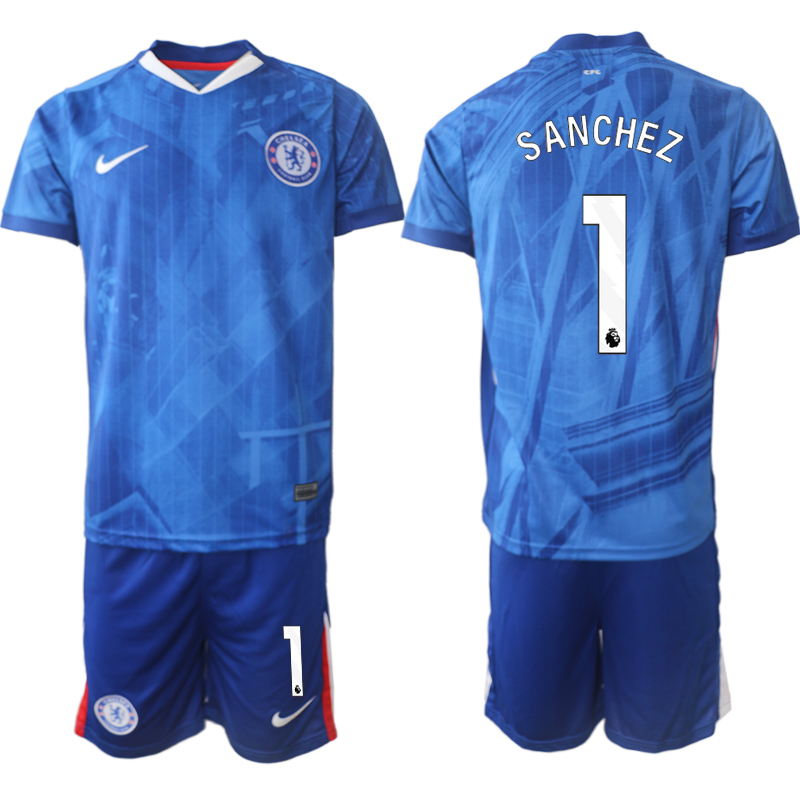 Men 2025-2026 Club Chelsea FC home Blue #1 Soccer Jersey